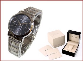 バーバリー Burberry Women's Swiss Watch BU8054 Check Silver Tone Bracelet Box & Warranty 女性 レディース 腕時計 【並行輸入品】