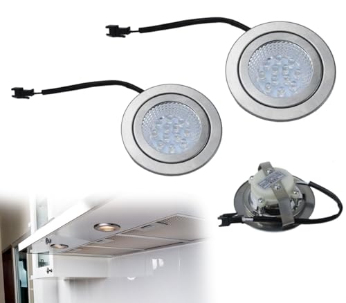 Range Hood Light Bulb - 2 Pcs Replacement LED Cooker Hood Bulbs, DC 12V Recessed Kitchen Range Hood LED Light Bulb for Enhanced Brightness, 6500K Cool White & Energy Efficient