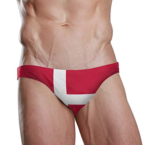 DEZIRO traje de baño de hombre Breve bandera de Dinamarca hombres de...