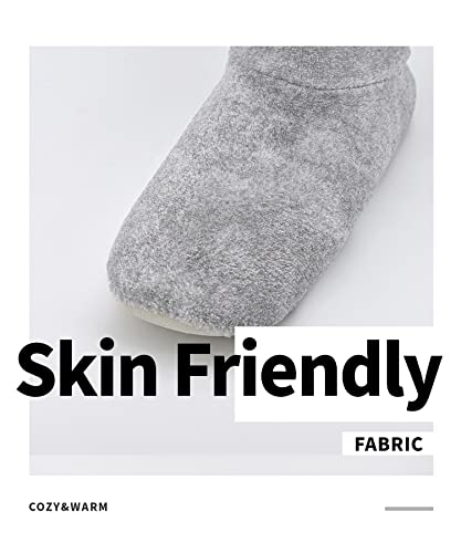 Image of DICUIRD Slipper Socks for Women,Fuzzy House Indoor Boots Slippers with Soft Soles,Warm Cozy Fluffy Sherpa Lined Booties Socks with Non Slip Bottom