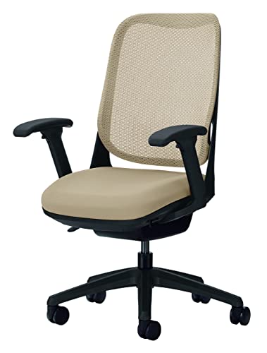 ライオン事務器 オフィスチェア フレキシブルアーム ライド サンドベージュ 79850