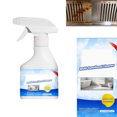 Spray desengrasante de cocina resistente, spray limpiador multiusos para hornos, estufas, estufas de gas, campana extractora, electrodomésticos de acero inoxidable, sartenes, removedor de grasa de