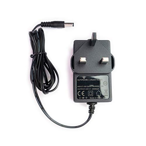 myVolts 12V power supply adaptor compatible with/replacement for Focusrite Saffire Pro 14, Pro 24, Pro 24 DSP Audio Interface - UK plug