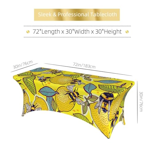 Housse de table extensible jaune citron EdWal 1,8 m pour vos réceptions - 7