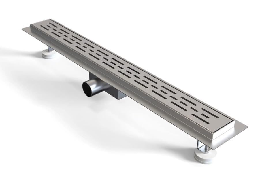Caniveau de douche 60 cm en acier inoxydable 304 avec filtre et adaptateurs DN40/50