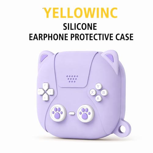 Image of Silicone Case Cover for Samsung Galaxy Buds Core (2025) (Cat Lavender)