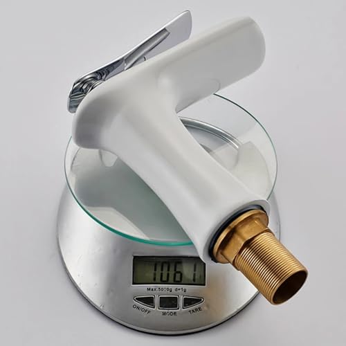 Grifo de lavabo blanco LWX con maneta de tocador de baño de granas 5