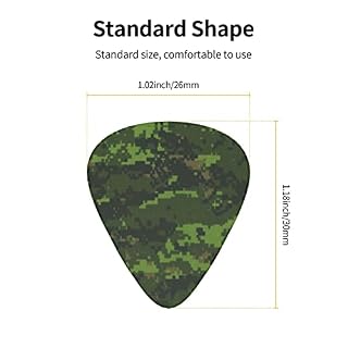 Médiators de guitare 12-Pack Green Army Digital Camouflage médiators pour guitare électrique guitare acoustique diverses… - Les Beatles, Paul McCartney, John Lennon, RIngo Starr, George Harrison Médiators de guitare 12-Pack Green Army Digital Camouflage médiators pour guitare électrique guitare acoustique diverses… – Image 3