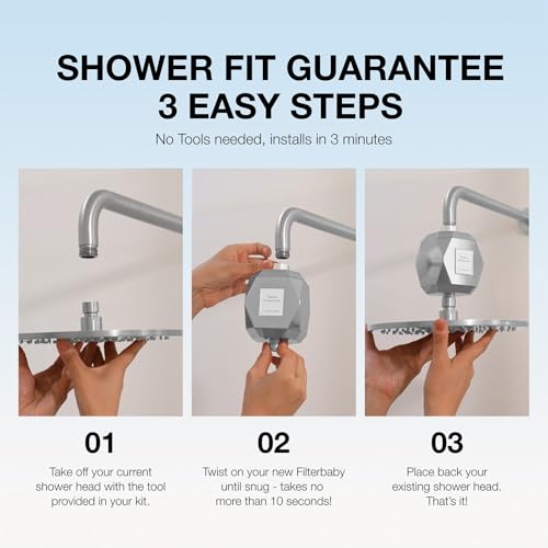 Image of Filterbaby Diamond Shower Filter, IAPMO Certified to NSF177 Standard,Expert Developed Filter for Skin&Hair,Lab Tested to Reduce up to 99%Chlorine,Chloramine&Impurities,Eco Friendly Long Lasting,Chrome