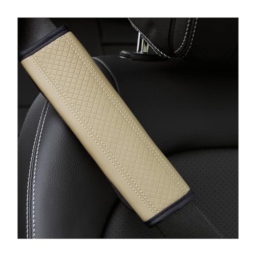 Image of Osilly Car Seat Belt Pads, 2 Pack Fiber Leather Seatbelt Shoulder Strap Covers, More Comfort Driving & Protect Your Neck, Universal Safety Strap Cover for Auto SUV Truck Airplane Backpack (Beige)