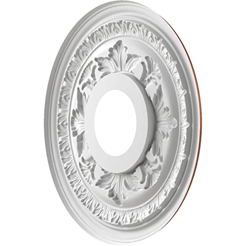 Ekena Millwork CMP13BABCO Baltimore Thermoformed PVC Ceiling Medallion (Fits Canopies up to 5 1/4"), 13"OD x 3 1/2"ID x 3/4"P, Bright Coat Copper - Thumbnail 5