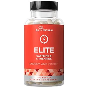 Elite Caffeine with L-Theanine – Jitter-Free Focused Energy Pills – Natural Nootropic Stack for Smart Cognitive…