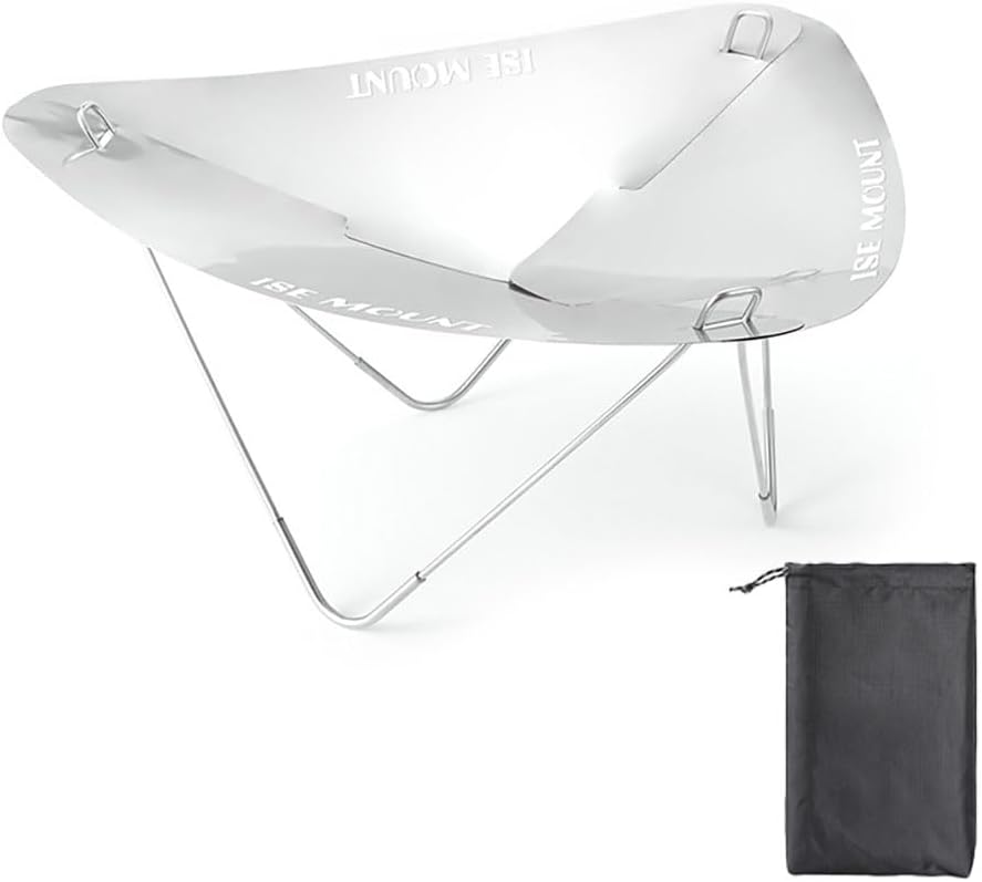VPTMRP Outdoors Fire Pit with Storage Bag Lightweight Detachable Stainless Steel Wood Burning Fire Pit Campfire Stove