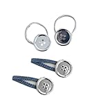 Sewing Button Hair Clips Plastic Buttons Hair Pin for Girls Craft Buttons Hairclips BBW11 (Set-F)