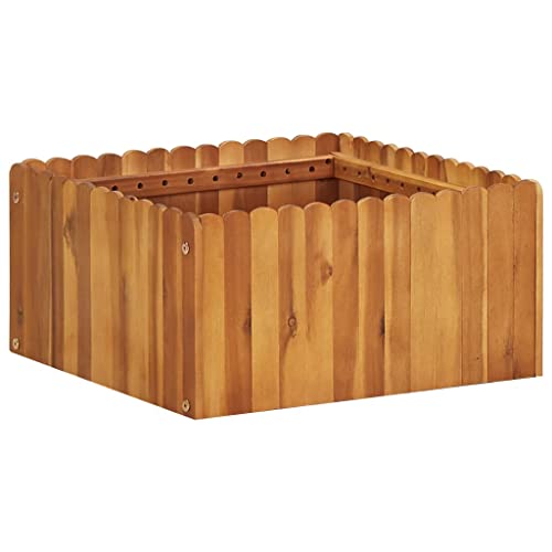 vidaXL Raised Garden Bed, Raised Flower Bed, Raised Garden Box, Planter Box for Outdoor Patio Backyard Vegetables Herbs, Solid Wood Acacia