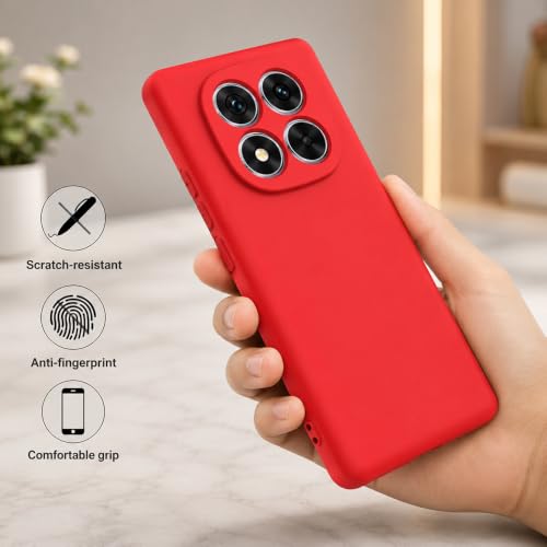 Image of Back Cover for Mi Redmi Note 14 Pro 5G / 14 Pro 4G | Full Camera Protection | Premium Liquid Silicon Case | Flexible Bumper Case for Mi Redmi Note 14 Pro 5G / 14 Pro 4G / Poco X7 5G (Red)