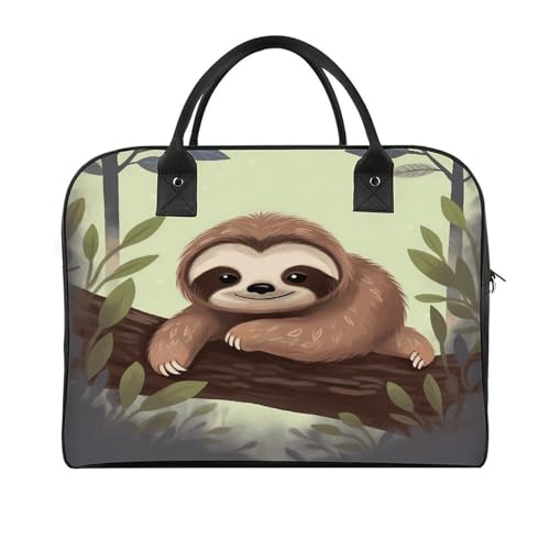 Bolsa Tote Cute Sloth1 con Correa Ajustable y Zipper miniatura 1