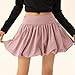 Pink Loose Fit Skirts for Women Mini Little Modest Ruched High Waisted Basic Skort Womens 2025 Clothing Fashion Country Concert Y2K M