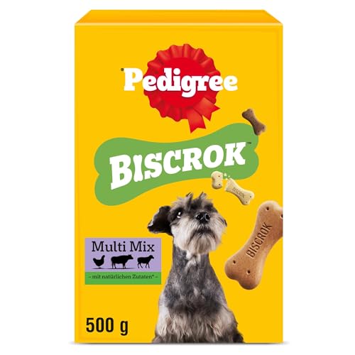 PEDIGREE Hundesnacks Hundeleckerli Biscrok in 3 Geschmacksrichtungen, 6 Packungen (6 x 500g)