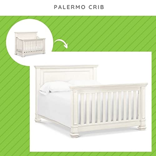 Image of Full-Size Conversion Kit Bed Rails for Namesake, Formerly Million Dollar Baby Convertible Cribs - Solid Wood Rail - Toddler Bed Rail - Nursery & Baby Furniture (Model #M7689, Coastal White)