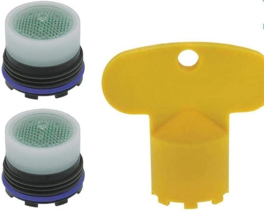 Faucet Tom Thumb Size PCA Cache Standard Aerator Honeycomb Filter Screen 1.5 GPM, M16.5x1 With Tool Key Two Pack
