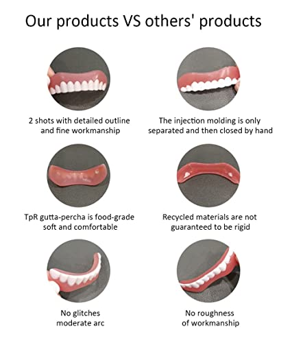 Hyzx Upper And Lower Veneer, Dentures For Women And Men, Fake Teeth thumb #5