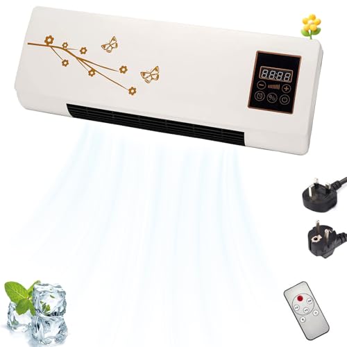 Przenośny klimatyzator 12000 BTU mini uchwyt ścienny z ogrzewaniem i chłodzeniem, bardzo cichy, ekologiczny design do sypialni, biura, pilot w zestawie