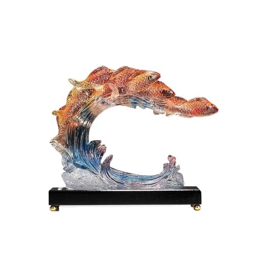 Décorations for la maison : statue de poisson orange créative