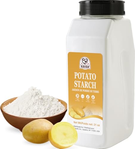 Image of 52USA Potato Starch, Potato Starch for Cooking 21oz(1.31 lb) | Gluten-Free, No Preservatives & Artificial Ingredients, Pure Potato Starch Ideal Thickener for Soups, Stews, Sauces, Gravies & Baking