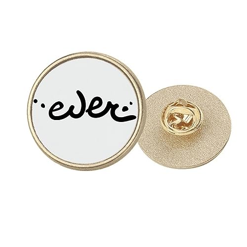 Broche ronde en métal Ever pour sublimer un manteau d'hiver ou une veste en jean au quotidien