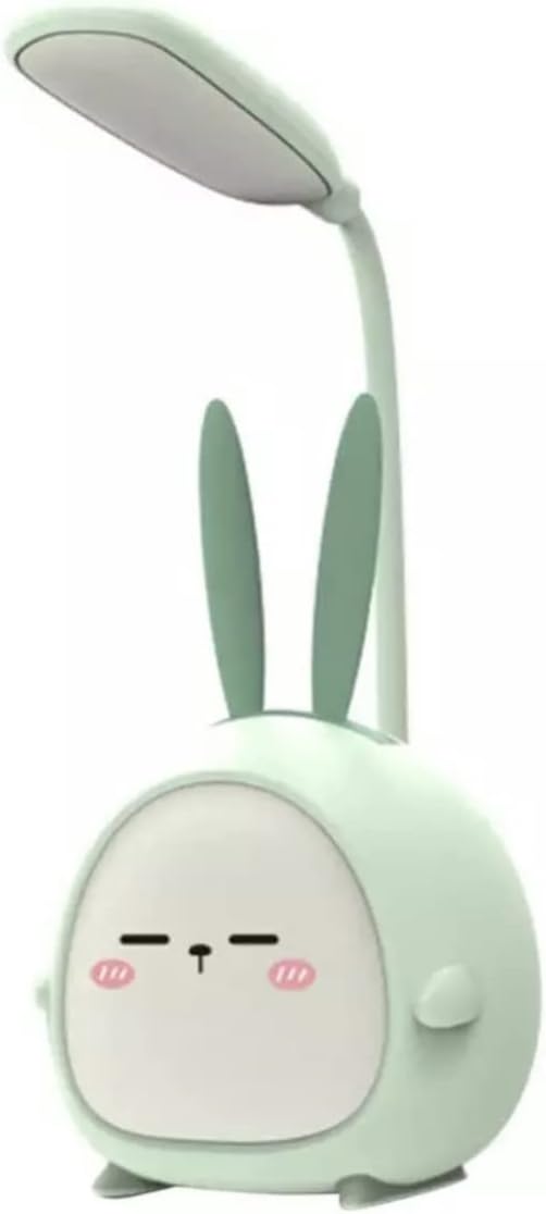 Persepolis Portable LED Desk Lamp with Night Light Cute Bunny Foldable USB Charge Reading Light for Bedroom Kids Bedside Study (Green Rabbit)