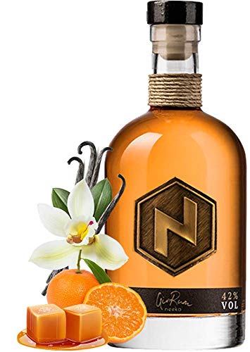 neeka GINRUM | Mandarine + Vanille + Karamell | 0.5 L | Handcrafted in the Black Forest - Germany | 100% GinRum Geschmack Cover