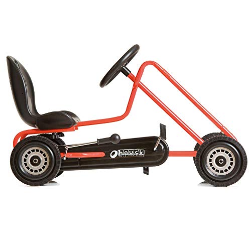 Hauck Lightning - Pedal Go Kart | Pedal Car | Ride On Toys For Boys & Girls With Ergonomic Adjustable Seat & Sharp Handling - Orange, Large #TOP4