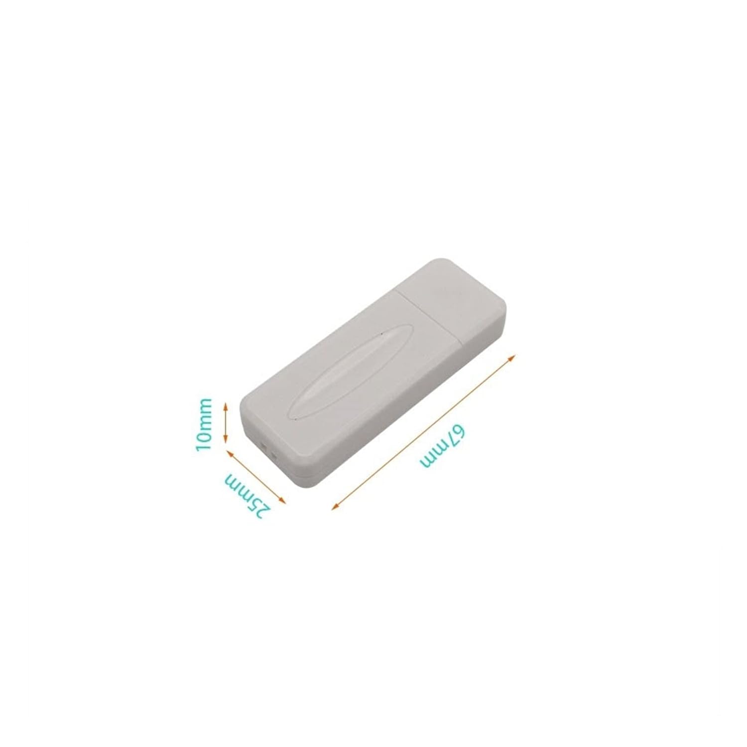 LK-USB10 Abs Plastic Electronics Drive Enclosure Plastic Junction Box Enclosure Stick Enclosure 67x25x10mm(White)