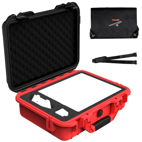 for Starlink Mini Case, Starlink Mini Accessories Kit Gen 4 Waterproof Black & Red Design Hard Case,Waterproof Pouch Bag & Shoulder Strap,Ideal for Travel, RV, Camping,Backpack Carrying Storage Mount