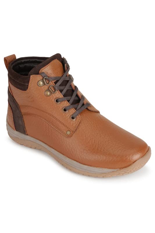 Allen Cooper Genuine Premium Leather Luxury Memory Foam High-Top Ankle Boots Shoes for Men(20235|Tan|Size-8) (B0BG81DWZ6) Amazon Price History, Amazon Price Tracker