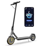 Electric Scooter, 8.5' Tires, Up to 20 Miles Range, 350W Motor & 19 MPH Portable Folding Commuting Electric Scooter for Adults with Double Braking System and App