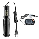 HiTauing Small Aquarium Heater 25W, Constant Temperature 78℉ Fish Tank Heater with Digital Thermometer, Submersible Betta/Turtle Tank Heater for Freshwater and Saltwater Tanks