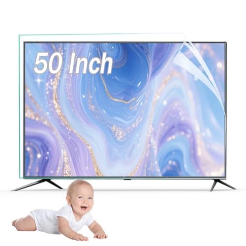 Panel De Protección para Pantalla De TV De 50 Pulgadas, Película En Capas para Bloqueo De Luz Azul Y Protección contra Rayos UV, Superficie Antirreflejo,50 Inches(1095x616mm)