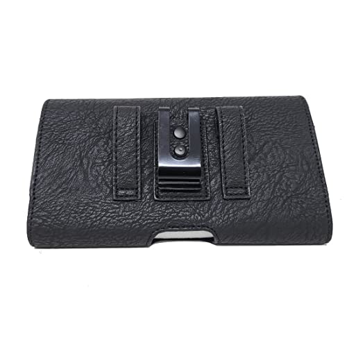 Aiscell Wallet Case Belt Clip Holster For Moto One 5G, One 5G Uw, One 5G Ace, Moto G 5G, G Stylus 5G (2022)(2021),Moto G Pure, Edge (2021) Black Pebbled Leather Pouch Case (Fit W/Protective Cover On) #TOP5