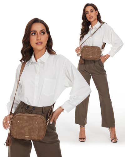 Crossbody Bags For Women, Leather Crossbody Purses Trendy Small Shoulder Handbags With Wide Strap2