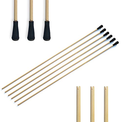 24pcs Archery Safety Target Arrows Wooden Arrow Shafts with Rubber Arrowhead for Kids Beginners Adult Game Practice (Type 1)