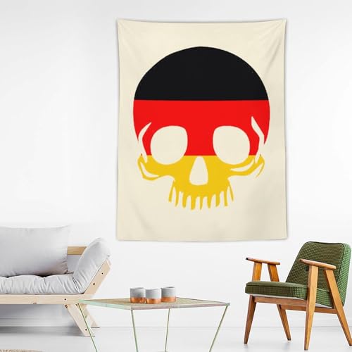 Tapiz de calavera alemana: decoración de pared estética para dormitorio y salón 3