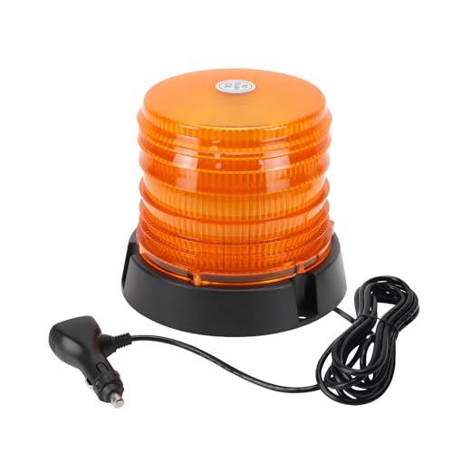 MIRUNNY Led Beacon Lights 12V-24V Amber Strobe Warning Light, 48 LED Rooftop Safety Flashing Emergency Lights with Magnetic for Cars Trucks Vehicle (400A)