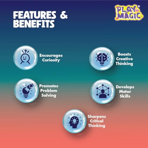 Image of PlayMagic BrainActiv Kaleidoscope Making DIY Kit for Kids 3+|Magical Pattern Creation Kit|2 Kaleidoscopes, Scratch Sheets, 8 Activity Sheets|Educational Birthday Gift for Kids-Sea & Animal Adventure