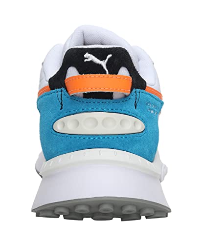 Image of Puma Unisex-Adult, Wild Rider Rollin', White-Orange Glow, Sneaker, 5.5UK, (38151703)