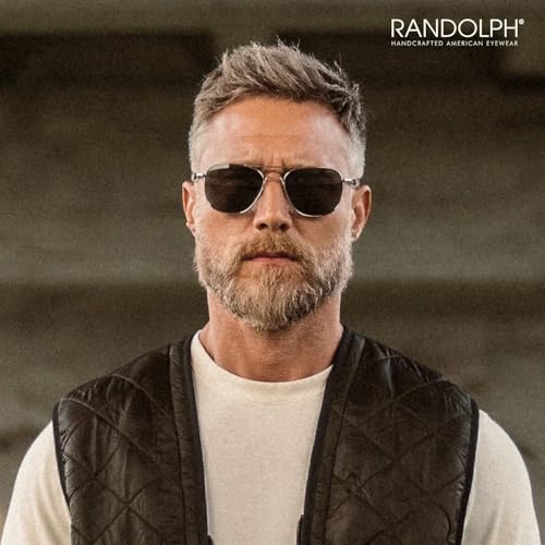 Randolph USA | Gunmetal Classic Aviator Sunglasses for Men or Women 100% UV2