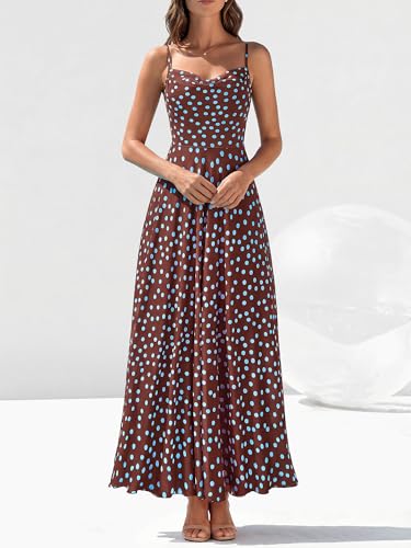 Image of BTFBM Women Summer Maxi Dresses Elegant Wedding Guest Dress | Cowl Neck,Spaghetti Strap,Mesh,Floral,A-Line,Flowy,Party,Cocktail,Homecoming,Graduation,Sundress,Prom,Beach Long Dresses