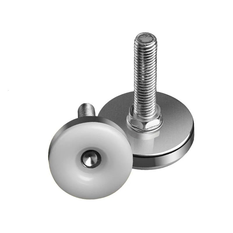 Patas de Muebles Ajustables de Acero Inoxidable, niveladores de Base de Nailon for sofá, Mesa, Silla y gabinete.(35xM10x30mm,16 Pcs)