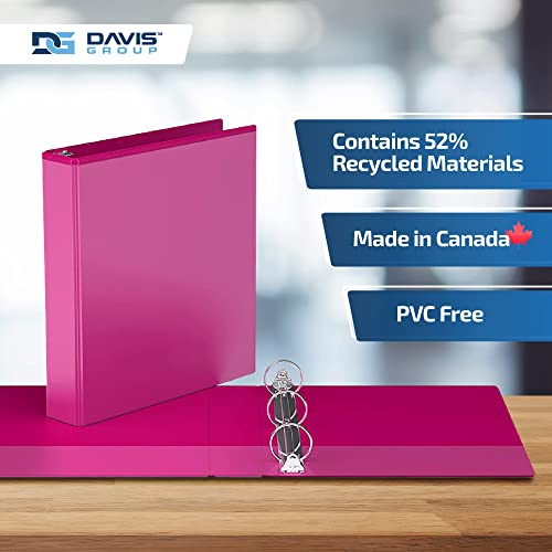 Image of Easyview 3-Ring Binder, Clear-View Cover, 3 inch Round Rings, Orange, 6 Pack | Heavy-duty binder, fits 8.5 inch x 11 inch paper, customizable cover, made in Canada, ideal for school or office use